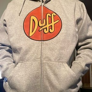 NWOT Duff Beer zipped hoodie